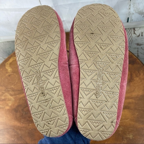 Purple leather lined slippers with rubber soles - Picture 8 of 8